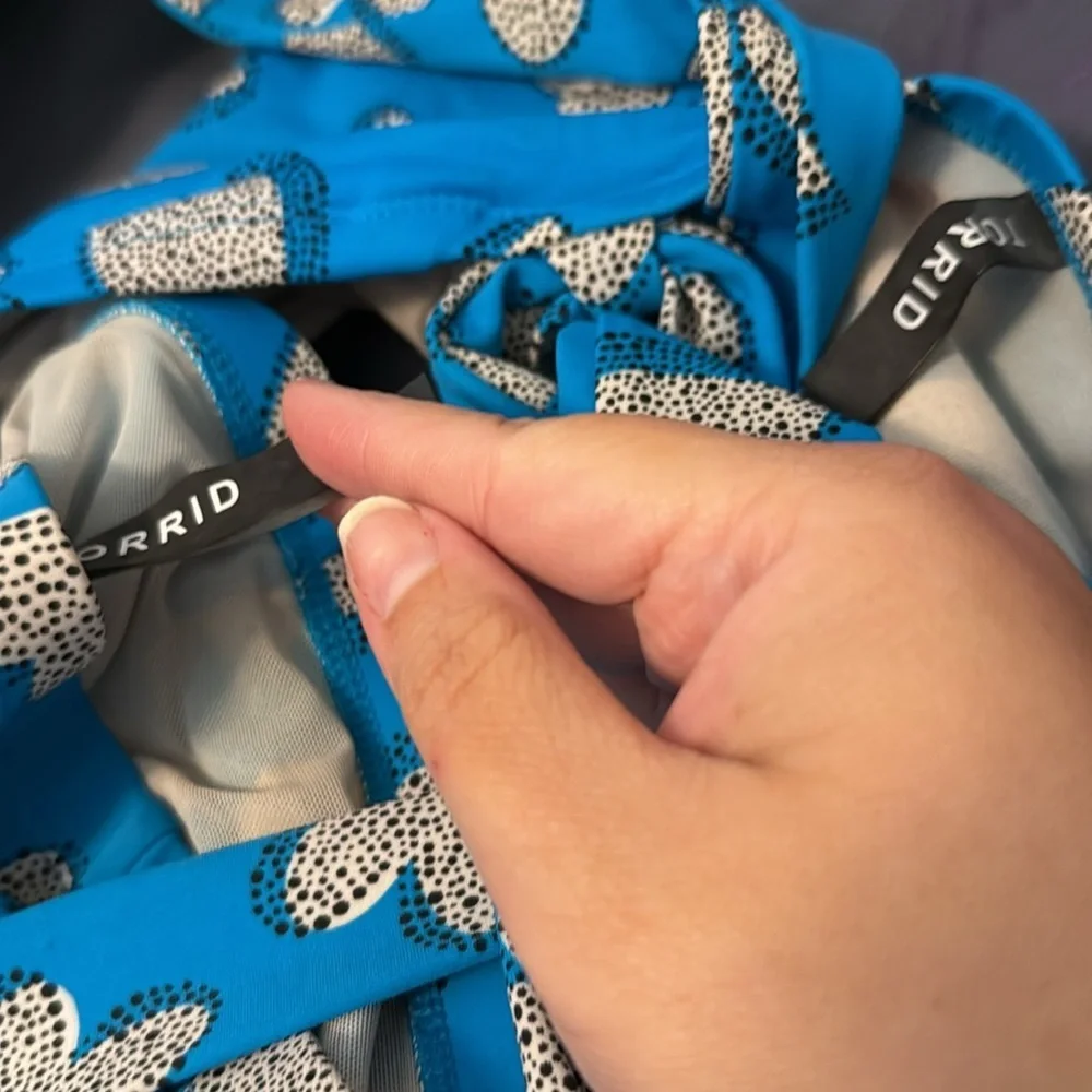Set! Torrid sz 3 Blue Hearts‎ 2 pc Bathing Swim Suit 3X